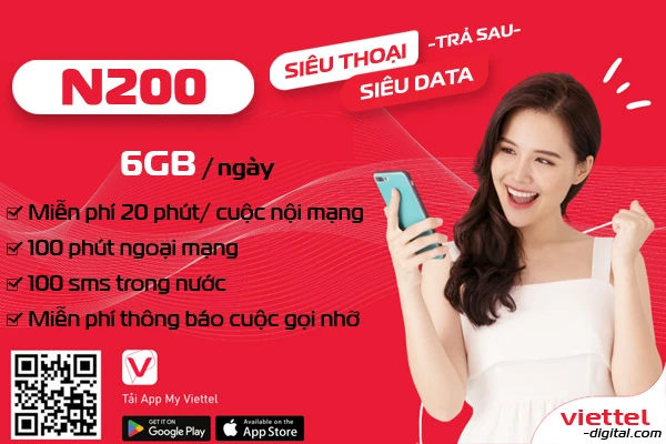 GÓI N200 VIETTEL - 6GB / NGÀY